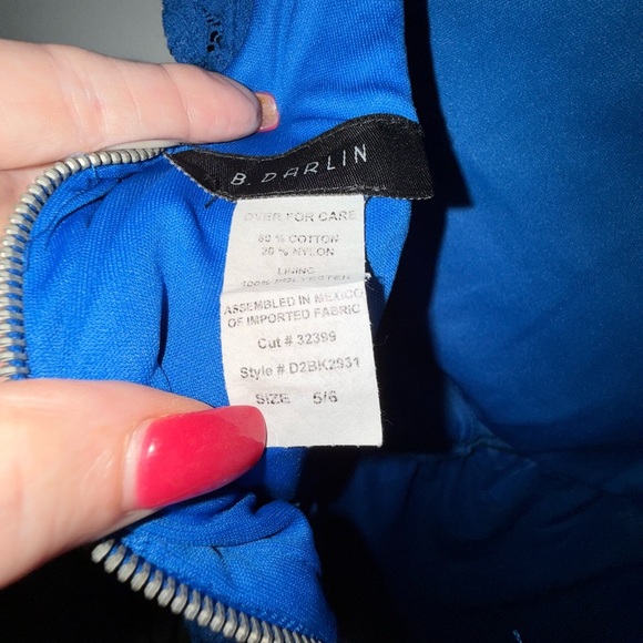 13. B Darlin Blue Lace dress - Picture 3 of 3